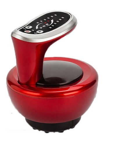 Electric negative pressure suction device in red with digital control panel for infrared physiotherapy.
